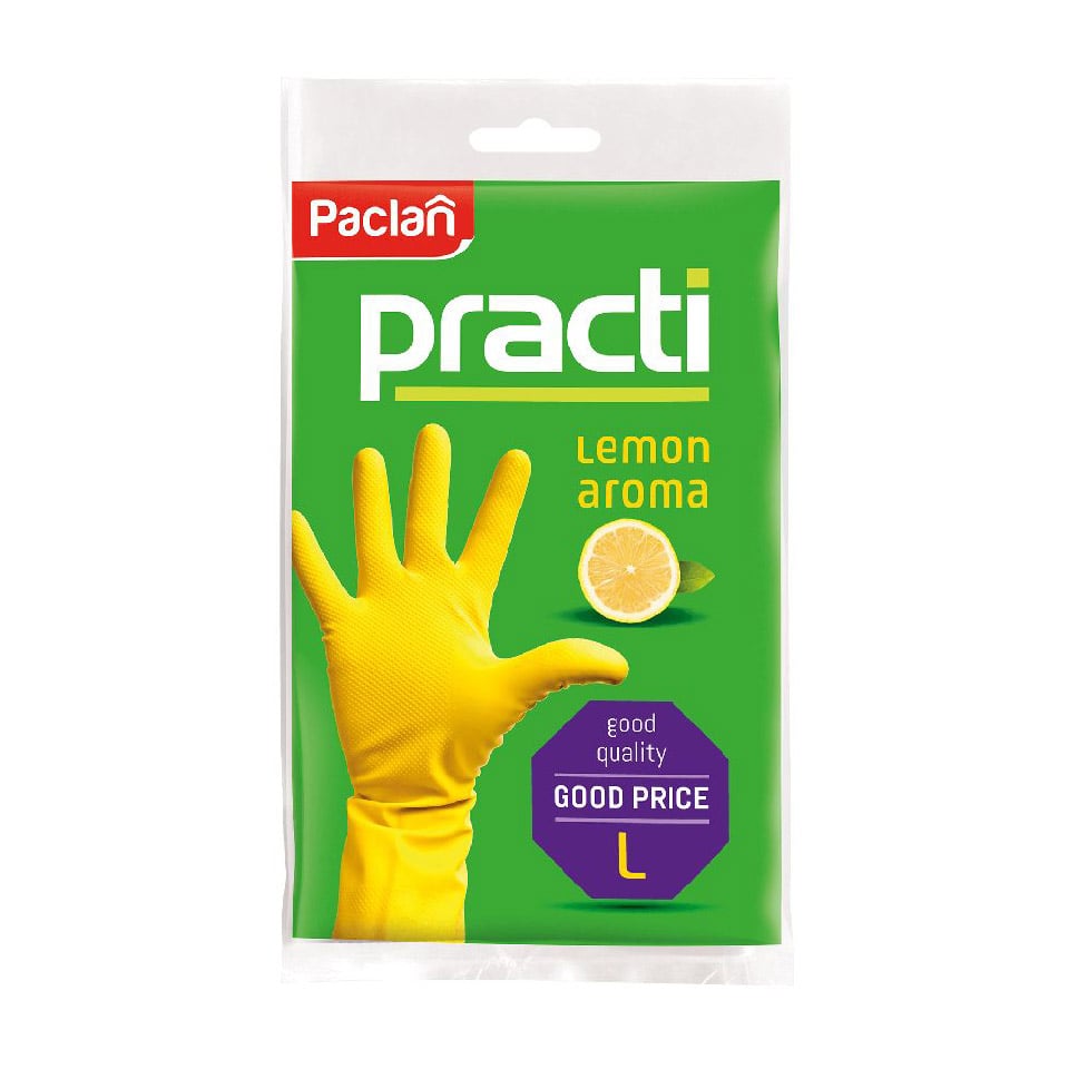 Гумові рукавички Paclan Practi розмір L, 1 пара